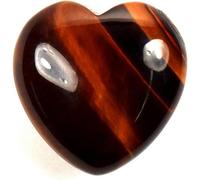 1 pièce 30 mm œil de tigre rouge sculpté en forme de cœur poli naturel chatoyant cristal minéral de collection œil de faucon décor Reiki Afrique du Sud