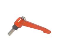 1 pièce 304 M4 M5 M6 M8 filetage en acier inoxydable levier de serrage en forme de L poignée réglable verrouillage filetage mâle bouton boulon vis(Orange,M10X50)