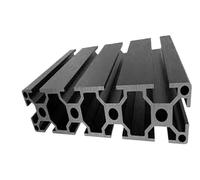 1 pièce 3060 3090 30120 profilé en aluminium noir for cadre de bricolage, rail linéaire, extrusion de pièces d'imprimante 3D CNC, machine d'extrusion de métal(OB-30120-b,500mm)