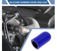 1 Pièce 30Mm L 16Mm/0,63" Embout De Tuyau En Caoutchouc De Silicone Noir Bleu Embout De Bouchage Renforcé En Silicone Pour Tube De Dérivation Universel