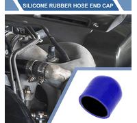 1 Pièce 30Mm L 35Mm/1,38" Bouchon D'Extrémité De Tuyau En Caoutchouc De Silicone Noir Bleu Renforcé En Silicone Pour Tube De Dérivation Universel