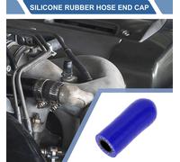1 Pièce 30Mm L 8Mm/0,31" Embout De Tuyau En Caoutchouc De Silicone Noir Bleu Embout De Bouchage Renforcé En Silicone Pour Tube De Dérivation Universel
