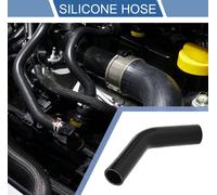 1 Pièce 38-45mm/1,50-1,77" Id 150mm/5,91" Longueur 45 Degrés Tuyau De Silicone Noir Tuyau De Liquide De refroidissements Universel