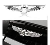 1 pièce 3D animal décoration de voiture aigle en métal adhésif emblème autocollant pour voiture moto moto voiture accessoires décoratifs (argent/grand)