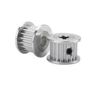 1 pièce 3M-AF Type 35 Dents Poulie de distribution en alliage d'aluminium avec double bride, largeur de rainure 7mm, Trou 10mm