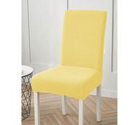 1 pièce/4 pièces/6 pièces Housse de chaise en forme de L à motif abstrait et couleur unie, housse de chaise universelle élastique anti-poussière d'une seule pièce pour la maison, style nordique modern