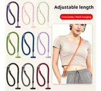 1 pièce/4 pièces Lanière de téléphone réglable anti-vol, longue sangle de téléphone croisée, accessoire de bracelet de smartphone universel, décoration de téléphone en polyester tressé anti-perte anti