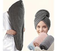 1 pièce/4 pièces Set Serviette de Cheveux en Microfibre Super Douce - Séchage Rapide, Super Absorbante, Conçue pour Femmes et Filles, Soin Doux pour Cheveux Frisés ou Abîmés, Accessoires de Salle de B