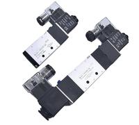 1 pièce 4 V Série Valve pneumatique 5/2 5/3 Air électromagnétique AC220 V DC24 V DC12 V Contrôleur de vanne magnétique 4V210-08 4V220-08 4V330C-10 (4V210-08, AC110V)