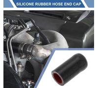 1 Pièce 40Mm Longueur 18Mm/0,71" Id Noir Rouge Voiture Bouchon D'Extrémité De Tuyau En Caoutchouc De Silicone Renforcé Bouchon De Fermeture Pour Tube De Dérivation Universel