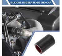 1 Pièce 40Mm Longueur 22Mm/0,87" Id Noir Rouge Voiture Bouchon D'Extrémité De Tuyau En Caoutchouc De Silicone Renforcé Bouchon De Fermeture Pour Tube De Dérivation Universel