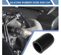 1 Pièce 40Mm Longueur 25Mm/0,98" Id Bouchon D'Extrémité De Tuyau En Silicone Noir Renforcé En Silicone Pour Tube De Dérivation Universel