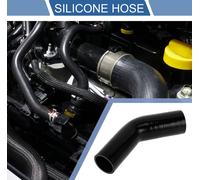 1 Pièce 45-51mm/1,77-2,01" Id 120mm/4,72" Longueur 45 Degrés Tuyau De Silicone Noir Tuyau De Liquide De refroidissements Universel