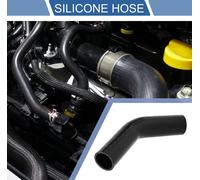 1 Pièce 45-51mm/1,77-2,01" Id 150mm/5,91" Longueur 45 Degrés Tuyau De Silicone Noir Tuyau De Liquide De refroidissements Universel