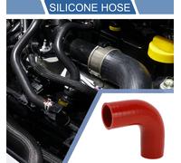 1 Pièce 45mm/1,77" Id 102mm/4,02" Longueur 90 Degrés Tuyau De Silicone Rouge Pour Voiture Tuyau De Liquide De refroidissements Universel