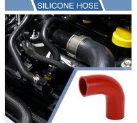 1 Pièce 45mm/1,77" Id 90mm/3,54" Longueur 90 Degrés Tuyau De Silicone Rouge Pour Voiture Refroidisseur De Liquide Universel
