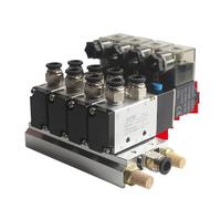 1 pièce 4V110-06 M5 DC24 V 12 V 2 positions 5 voies électrovanne quadruple silencieux en aluminium 3 4 5 stations AC 220 V AC 110 V (AC 110 V 6 entrées 6 sorties, 3 combinaisons)