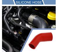 1 Pièce 51Mm/2.01"-63Mm/2.48" Id 102Mm/4.02" Longueur 45 Degrés Tuyau De Silicone Rouge Tuyau De Liquide De refroidissements Universel