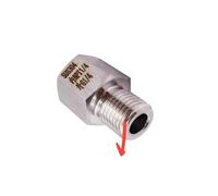 1 pièce 6,35 mm NPT femelle vers mâle M10 12 1/8" 1/4" 3/8" BSPT NPT Hex réducteur bague de réduction en acier inoxydable 304 pour manomètre (1l4 NPT mâle)