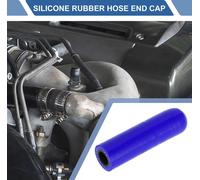 1 Pièce 60Mm Longueur 10Mm/0,39" Id Bouchon D'Extrémité De Tuyau En Caoutchouc De Silicone Bleu Renforcé En Silicone Pour Tube De Dérivation Universel