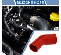 1 Pièce 63Mm/2,48"-76Mm/2,99" Id 102Mm/4,02" Longueur 45 Degrés Tuyau De Silicone Rouge Tuyau De Liquide De refroidissements Universel