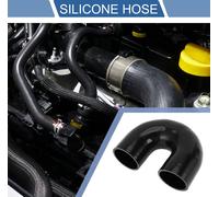1 Pièce 63mm/2,48" Id 102mm/4,02" Longueur 180 Degrés Tuyau De Silicone Noir Tuyau De Liquide De refroidissements Universel