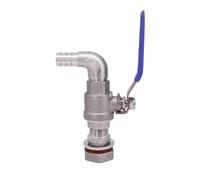 1 pièce 8 10 12 13 14 15 16 19 20 25 mm, raccord cannelé en acier inoxydable 304 de 1-1/2 po, robinet à boisseau sphérique, interrupteur de robinet(Fit 25mm ID Hose)