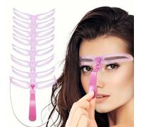 1 pièce/8 pièces/16 pièces/24 pièces/32 pièces/40 pièces/48 pièces Ce kit de pochoir pour sourcils à main comprend plusieurs formes de sourcils populaires (arqué, doux, droit) + un cadre en plastique 