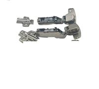 1 pièce 8645i Amortisseur de charnière hydraulique à couverture complète Charnières de porte d'armoire Amortisseurs de fermeture de porte d'armoire(Full cover (straight arm))