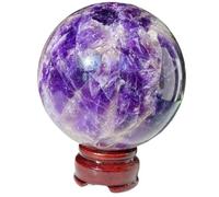 1 pièce 900-1000 g boule d'améthyste de rêve cristal artisanat souvenirs chambre sphère décor pierre globe poli Gemstone Stone