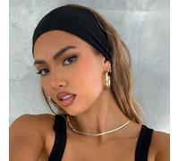 1 pièce Accessoire capillaire polyvalent et simple noir pour femmes, bandeau de yoga et de sport, super extensible et doux, bandeaux mode pour femmes, accessoires capillaires pour femmes Taille Unique
