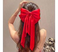 1 Pièce Accessoire De Cheveux À Gros Nœud Papillon De Style Vintage Français Pour Les Filles De 12 À 16 Ans, Fait De Tissu Satiné, Pince De Printemps Douce Adaptée Pour Un Port Quotidien Unicolore,Mot