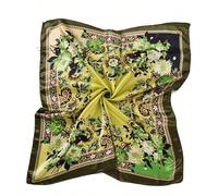 1 pièce Accessoire de plage Foulard vintage vert à motif cachemire, grand bandana de 90 cm pour la tête, protection solaire de voyage décontractée, cadeau de fête TribalPolyester