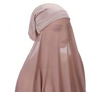 1 pièce Accessoires Abaya pour femme, châle en mousseline de soie à capuche de couleur unie, prêt à porter, vêtements voilés Ce produit n'est pas médical ou un équipement de protection personnelle (EP