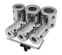 1 pièce Accouplement d'arbre rigide, manchon de connexion moteur, manchon en acier n° 45, diamètres : 3 mm / 3,17 mm / 4 mm / 5 mm / 6 mm / 6,35 mm / 7 mm / 8 mm / 10 mm / 12 mm(7mm-7mm)