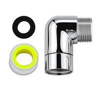 1 Pièce Adaptateur de Douchette à Main avec bande de matières premières,90 Degrés Pommeau Douche Adaptateur,connecteur d'extension de pommeau de douche G1/2",pour douchette