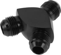1 Pièce Adaptateur De Raccord De Tuyau Réducteur à Bride Mâle Universel An8-An8-An8 Connecteur De Ligne De Carburant En Aluminium Noir