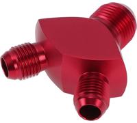 1 Pièce Adaptateur De Raccord De Tuyau Réducteur Mâle Universel An6-An6-An8 Connecteur De Ligne De Carburant En Aluminium Rouge