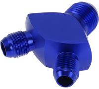 1 Pièce Adaptateur De Raccord De Tuyau Réducteur Mâle Universel An6-An6-An8 Connecteur De Ligne De Carburant En Aluminium Bleu