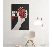 1 pièce Affiche américaine sans cadre | Impression de couverture d'album punk rock, Œuvre murale de groupe de rock Y2K, Affiche Boulevard of Broken Dreams, Décoration de salle de musique 40*60cm,50*70