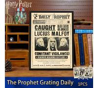 1 pièce Affiche holographique du journal quotidien de la Prophétie de Harry Potter, 3 transformations de scènes, art du monde magique des sorciers, affiche dynamique classique de la série quotidienne