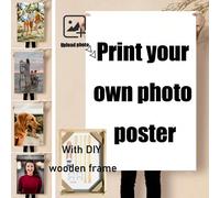 1 pièce Affiche sur canevas personnalisée, avec cadre DIY ou sans cadre. Imprimez vos photos sur canevas comme cadeau créatif, peinture décorative murale, peinture murale, peinture suspendue, impressi