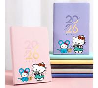 1 pièce Agenda journalier 2026 hello kitty de Sanrio, cahier de calendrier 365 jours, journal de gestion du temps en anglais, fournitures scolaires, rentrée scolaire, convient aux fournitures scolaire
