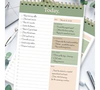 1 pièce Agenda quotidien pour 365 jours, organisateur de liste de tâches non daté B5 avec cases à cocher pour les tâches, les priorités et les notes, bloc-notes de planning de bureau pour le travail,