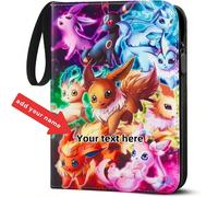 1 pièce Album de collection de cartes Pokémon personnalisable, 4 pochettes pour classeur de cartes, 50 livres de cartes à collectionner double face, album de cartes à collectionner d'une capacité de 4