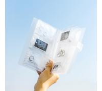 1 pièce Album de rangement de bijoux transparent mat, ne comprenant pas 30 pièces de sacs de rangement anti-oxydation, pour organiser les bagues, les boucles d'oreilles et les colliers. Un cadeau idéa