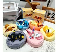 (1 pièce aléatoire) Pokémon Eevee et toutes ses évolutions Série Sweet Sleep, figurine, ornement de bureau mignon de dessin animé, statue de collection douce et rêveuse, décoration de chambre et de bu
