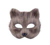 1 pièce animal mystérieux M Ask For All Fo X Ma Sks D Isguise Costume Party Jeu de rôle (Gris, Taille unique)