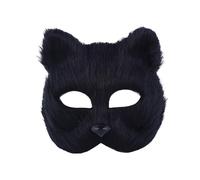 1 pièce animal mystérieux M Ask For All Fo X Ma Sks D Isguise Costume Party Jeu de rôle (noir, taille unique)