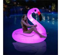 1 pièce Anneau de natation gonflable flamant rose debout de 120 cm avec auvent, flotteur de piscine d'été, anneau flottant pour eau profonde (version non éclairée, sans batterie) Flamingo 90#,Flamingo